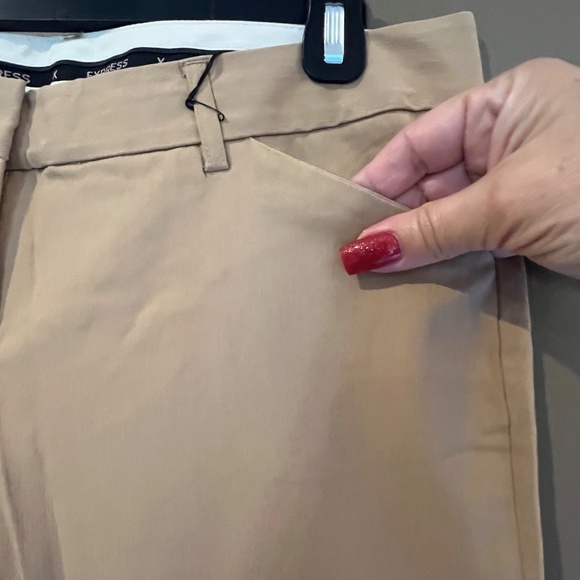 NWT Express Editor Camel Pants Low Rise Flare Leg, Size 8 Long - Picture 3 of 15